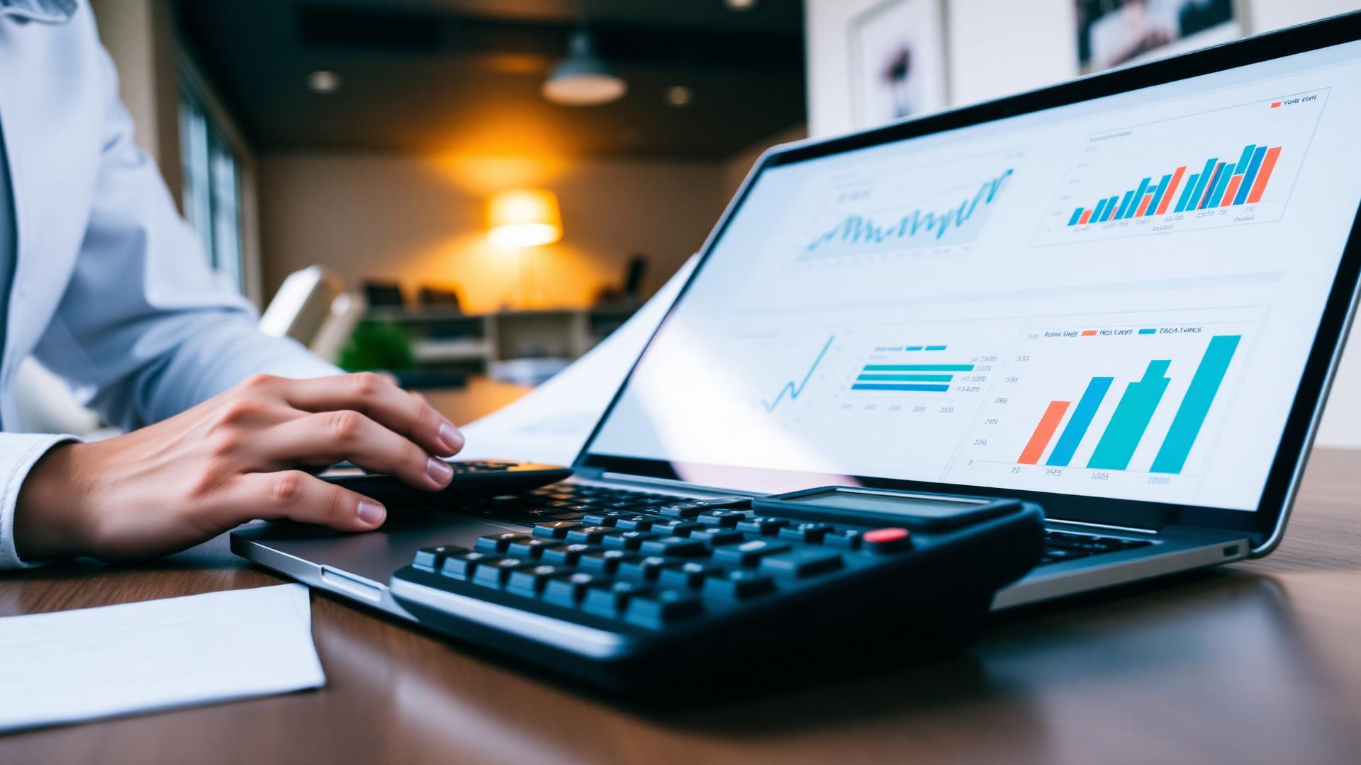 Professional accounting workspace representing outsourced accounting and fractional controller services