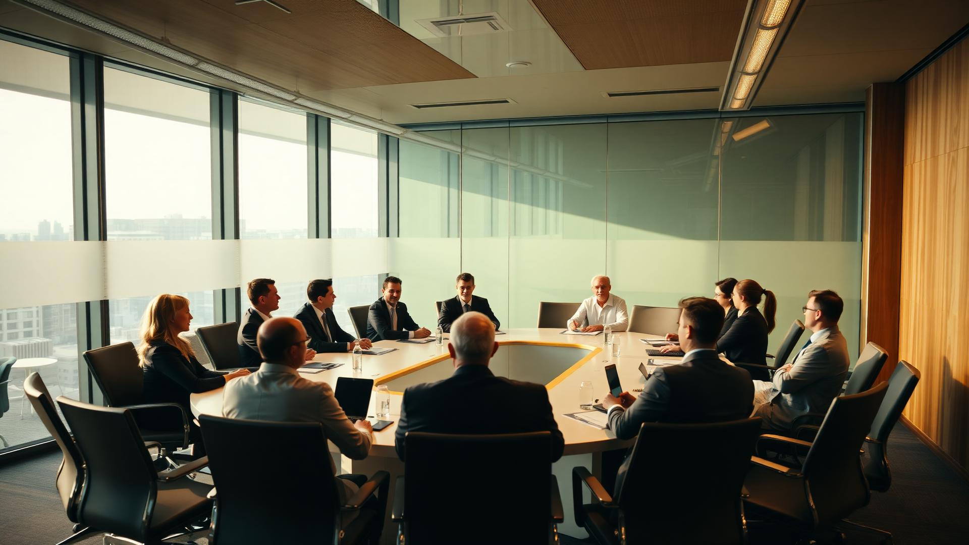 Executive boardroom representing strategic financial consulting for growing businesses